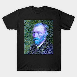 neon pop art vaporwave aesthetic van gogh self portrait T-Shirt